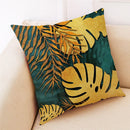 GobekUsa Ginkgo Leaves Linen Cushion Cover for Modern Home Decor & Living Room