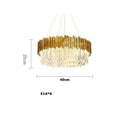 GobekUsa Golden Crystal Ceiling Light for Modern Living Room and Dining Room