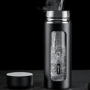 GobekUsa Double Glass Water Bottle with Lid – Insulated Portable Tea Coffee Mug