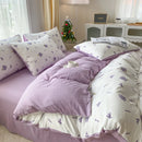 GobekUsa Cartoon Heart Plant Floral Print 3Pcs Set (Duvet Cover + Pillowcases)