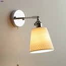 GobekUsa Ceramic LED Wall Light Sconce, Pull Chain Switch, Modern Style