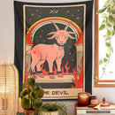 GobekUsa Devil Tarot Goat Wall Hanging Tapestry - Home Decor Hippie Dorm Room