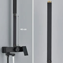 GobekUsa Black Bathroom Shower Faucet Extension Tube - Round & Square 30/40cm General Interface