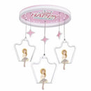 GobekUsa Kids' Modern Crystal LED Chandelier Ceiling Lamp, Bedroom Lighting Fixture