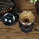 GobekUsa Camera Lens Cup: Electric Self Stirring Coffee Mug, 300ml