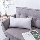 GobekUsa Geometric Embroidery Tassel Cushion Cover - Grey White Simple Loop Tufted Pillow