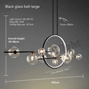 GobekUsa Glass Bubble LED Ceiling Chandelier for Dining Room and Cloths Store