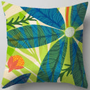 GobekUsa Blue Flower Leaves Pattern Pillowcase - Nordic Style Living Room Cushion Cover