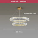 GobekUsa Gold Crystal Chandelier: Modern Luxury Round Square Pendant Light for Living Room