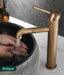 GobekUsa Bronze Basin Faucet: Hot & Cold Brass Sink Faucet, Rotating Mixer Tap