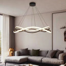 GobekUsa Black Geometric LED Ring Chandelier for Elegant Spaces
