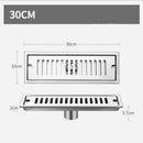 GobekUsa Black 304 Stainless Steel Strip Floor Drain for Toilet, Shower, Large Overflow