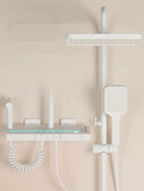 GobekUsa Brass Shower Faucet Set with Intelligent Atmosphere Light and Pressurized System