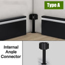 GobekUsa Black Aluminium LED Profile for Recessed Skirting with Silicone Cover