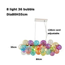 GobekUsa Glass Bubble Chandelier Pendant Light for Living Room & Bedroom