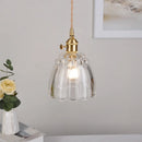 GobekUsa Clear Glass Pendant Lamp with Knob Switch for Modern Minimalist Decor