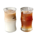 GobekUsa Glass Bamboo Knot Mug - Cute Clear Glass Coffee Cup for Hot or Cold Drinks