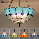 GobekUsa Diamond Square Stained Glass Pendant Light for Home Decor and Lighting
