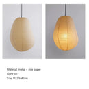 GobekUsa Japanese Rice Paper Pendant LED Lamp for Cozy Living and Dining Spaces