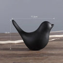 GobekUsa Bird Figurine Set Nordic Ceramic Black White Table Sculptural Ornament