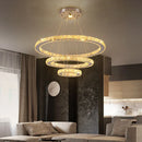 GobekUsa Crystal Rings LED Chandelier Pendant Light Fixture