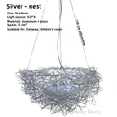 GobekUsa Aluminum Wire Bird's Nest Pendant Lights for Bedroom Hallway and Restaurant