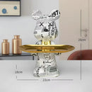 GobekUsa Graffiti Bear Figurine: Modern Home Decor Statue for Keys Storage Shelf