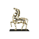 GobekUsa Golden Horse Metal Sculpture: Elegant Home Decor Figurine