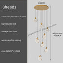GobekUsa Crystal Chandelier Pendant Light for Luxury Staircase