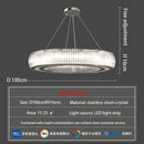 GobekUsa Crystal LED Ceiling Pendant Chandelier for Modern Luxury Living Room Décor