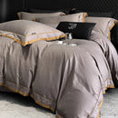 GobekUsa Egyptian Cotton Leopard Jacquard Luxury Bedding Set with Satin Finish