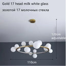 GobekUsa Glass Ball LED Chandelier: Modern Nordic Style for Living, Dining, Kitchen, Study