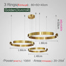 GobekUsa LED Ring Chandelier for Home Decor - Modern Nordic Style Lighting