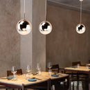 GobekUsa Glass Ball Pendant Lights - Modern Electroplated Hanging Lamp Fixture