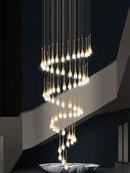 GobekUsa Crystal Bubble Chandelier: Modern Duplex Living Room Villa Decoration Luminaire