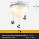 GobekUsa Kids Bear LED Ceiling Chandelier, Cute Bedroom Pendant Light for Boys and Girls