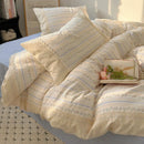 GobekUsa Lavender Lace Bedding Set: Single Queen Size Duvet, Sheet, Pillowcases