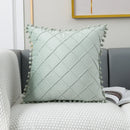 GobekUsa Houndstooth Cushion Cover 30x50cm Black and White Bow Waist Pillow Case