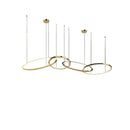 GobekUsa Gold Stainless Steel Silicone Pendant Lamp - Modern Round LED Lustre