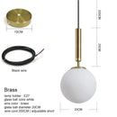 GobekUsa Glass Ball Pendant Chandeliers for Dining Room Bedroom Lighting