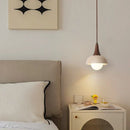 GobekUsa LED Pendant Lamp White Glass Ball Yellow Travertine Hanging Light
