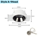 GobekUsa Double Head Square LED Downlight Mounting Frame for GU10/MR16 Spotlights