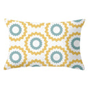 GobekUsa Geometric Striped Curved Rectangle Pillowcase - Yellow Blue Sofa Throw Pillows