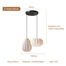 GobekUsa Japanese Wabi-Sabi Pleated Fabric Pendant Lights for Dining Room & Bedroom