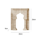 GobekUsa Archway Shape Travertine Sculpture Figurine Statue for Home Decor