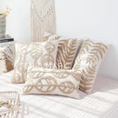 GobekUsa Leaves Embroidered Pillow Cover - 45*45 Decorative Cushion for Living Room