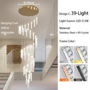 GobekUsa Large Crystal Luxury Chandelier for Living Room Dining Hall Stair Suspension