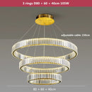 GobekUsa Gold Crystal Chandelier: Modern Luxury Round Square Pendant Light for Living Room