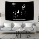 GobekUsa Black Metal Hippie Hotel Tapestry Flag for Bohemian Bedroom Art