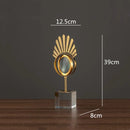 GobekUsa Golden Metal Eyes Magnifying Glass with Crystal Glass Base - Modern Home Decoration